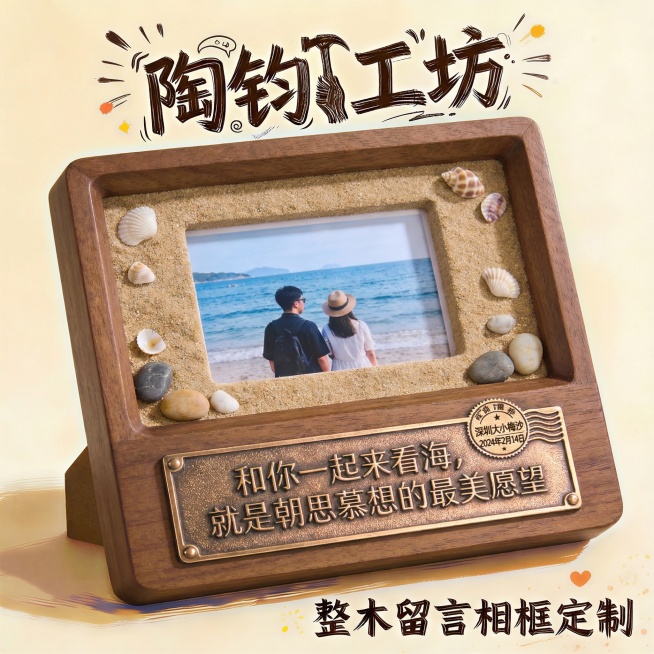 将图中的相框替换为图2里的相框，保留原有的文字、装饰元素和照片内容预览效果