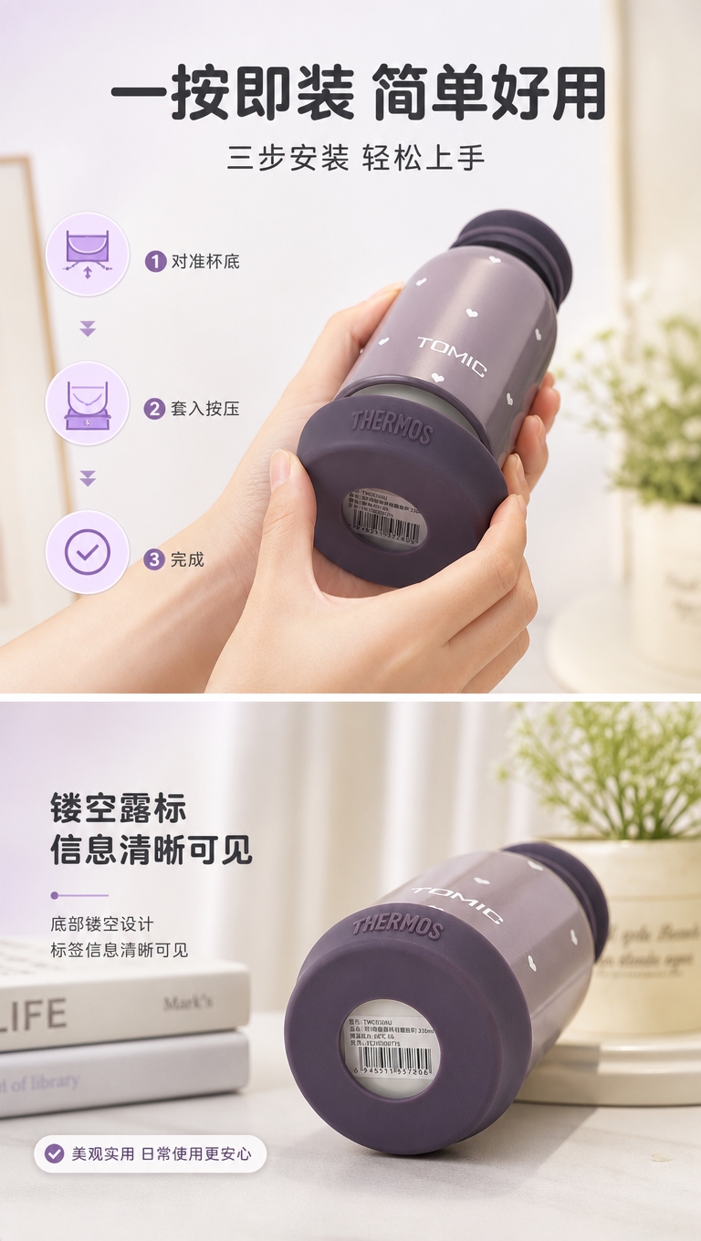 [商品] 使用【图1】镂空保护垫、【图3】蘑菇杯安装效果；保护… - 图片创意预览