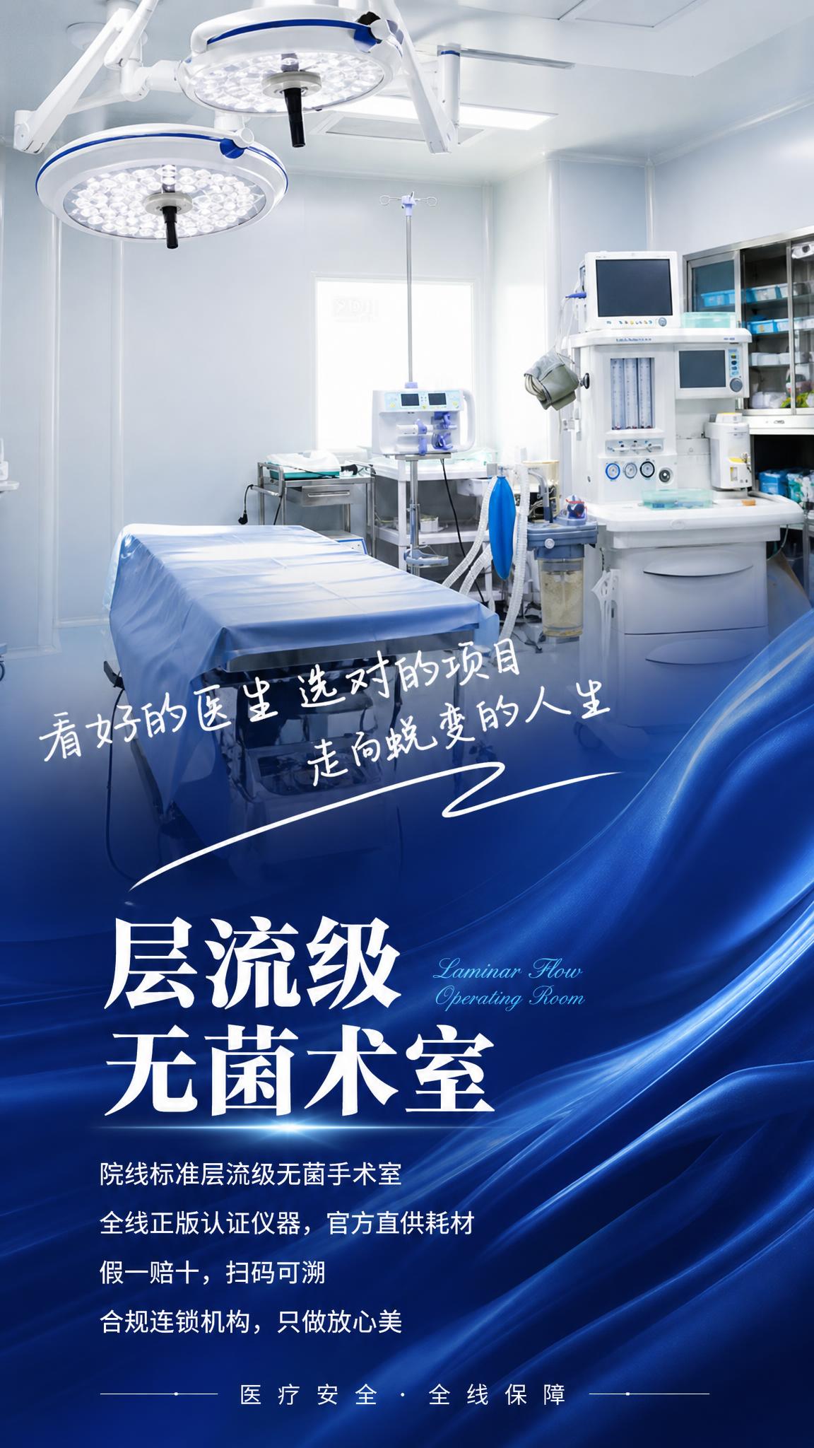 一张医美手术室宣传海报，竖版9:16，复刻参考图的版式结构和视… - 图片创意预览