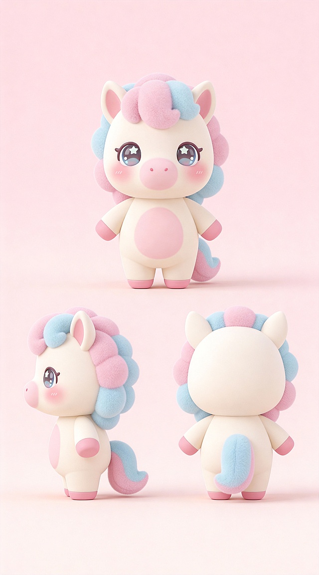 软3D风格的可爱小马