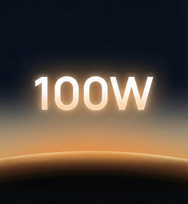 加上100W发光字样预览效果