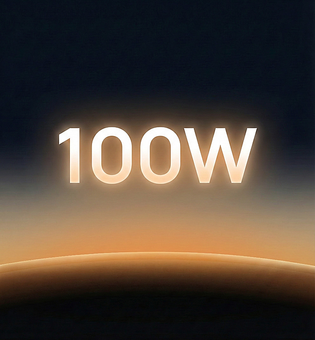 加上100W发光字样