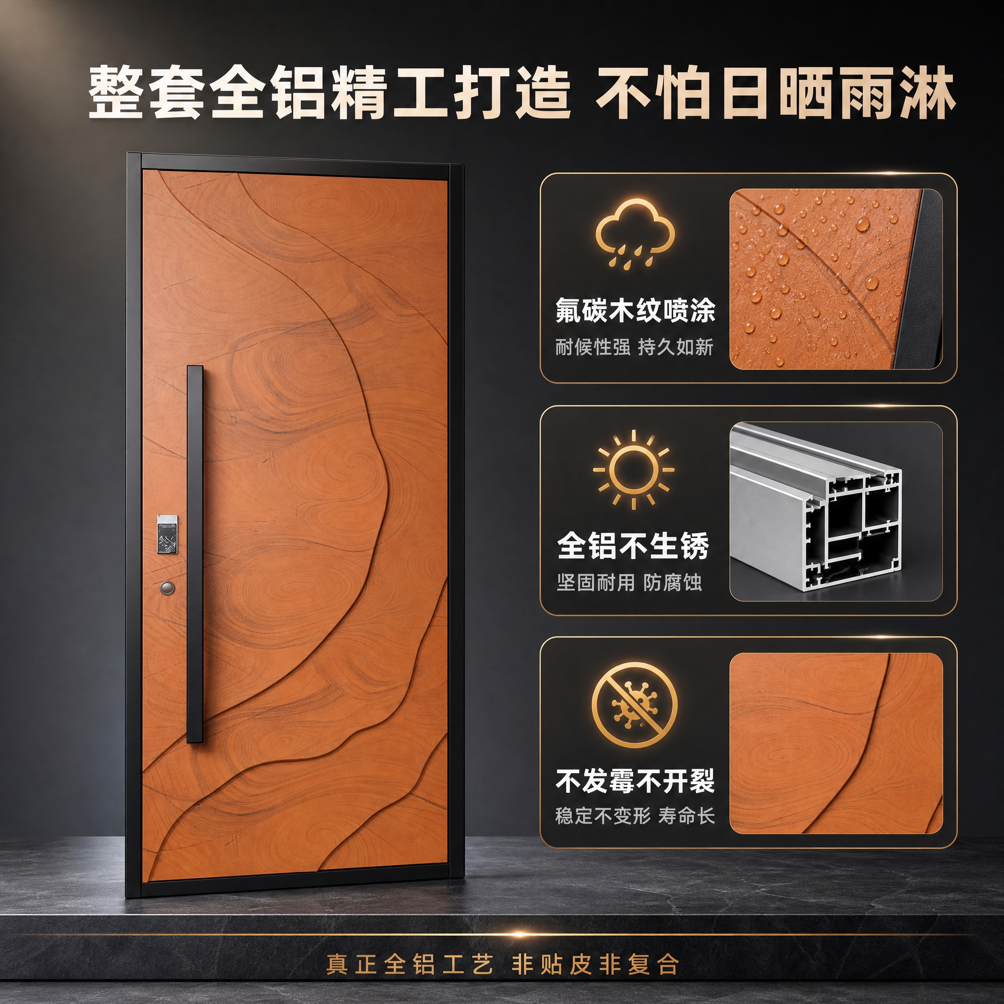 [主图-2] 主题：核心亮点-全铝精工与耐候性能，核心任务是证… - 图片创意预览