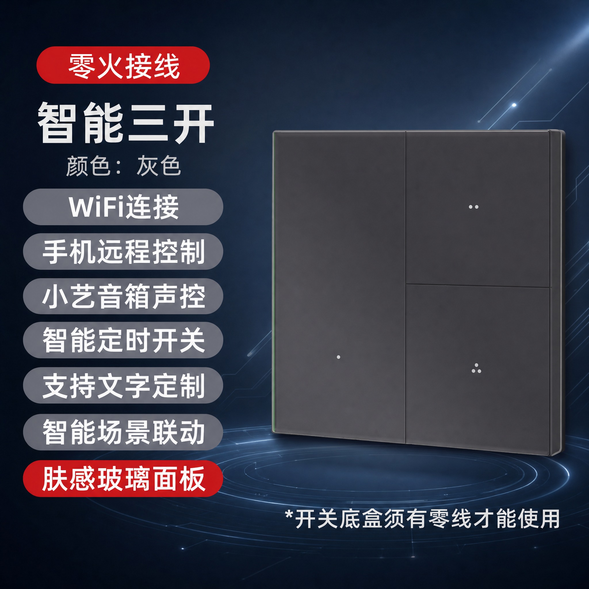 将背景替换为高级深灰蓝渐变科技背景，带有细腻的科技光纹和微弱光… - 图片创意预览