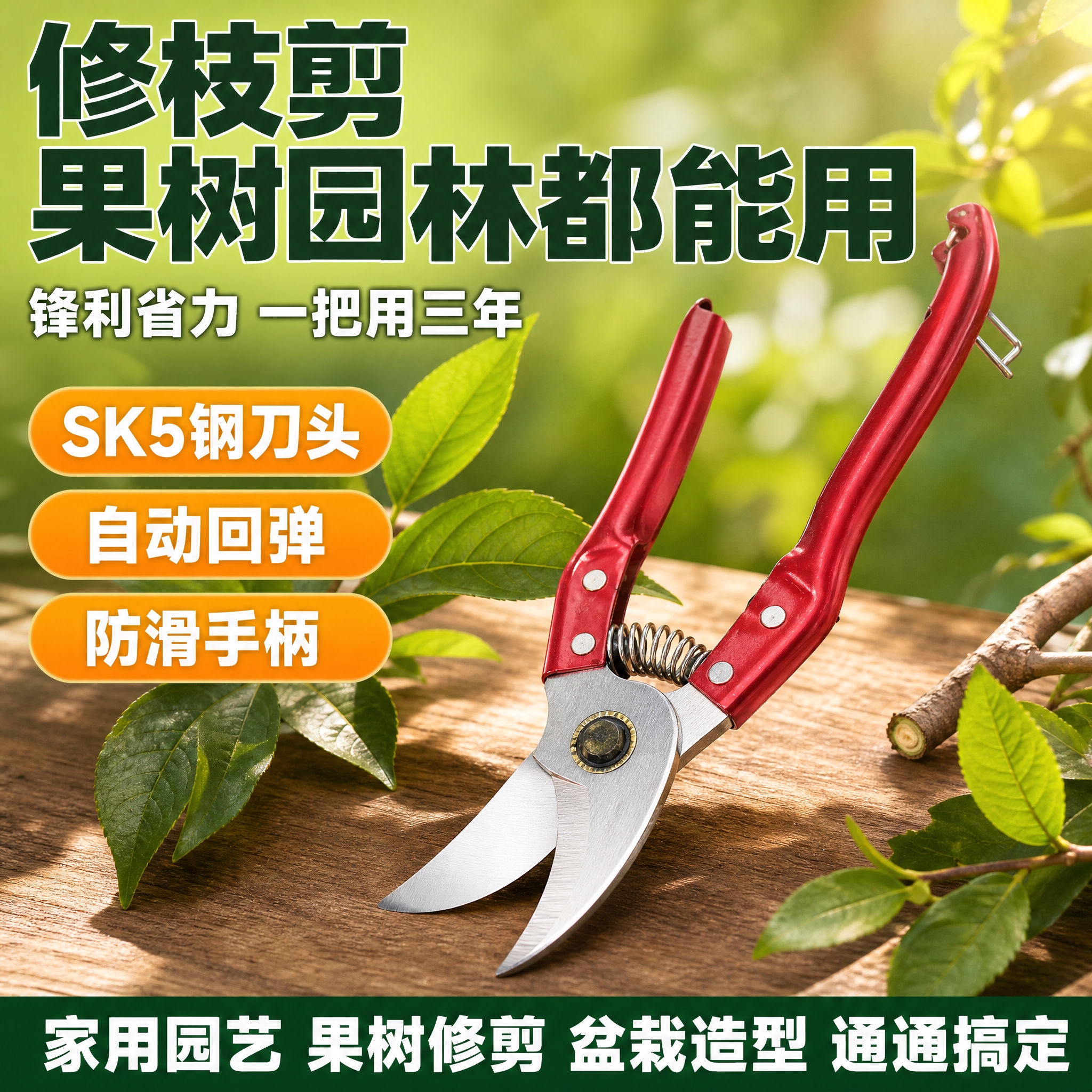 [主图-1] 首图点击率 园艺修枝剪 家用果树 好用不贵 [统… - 图片创意预览