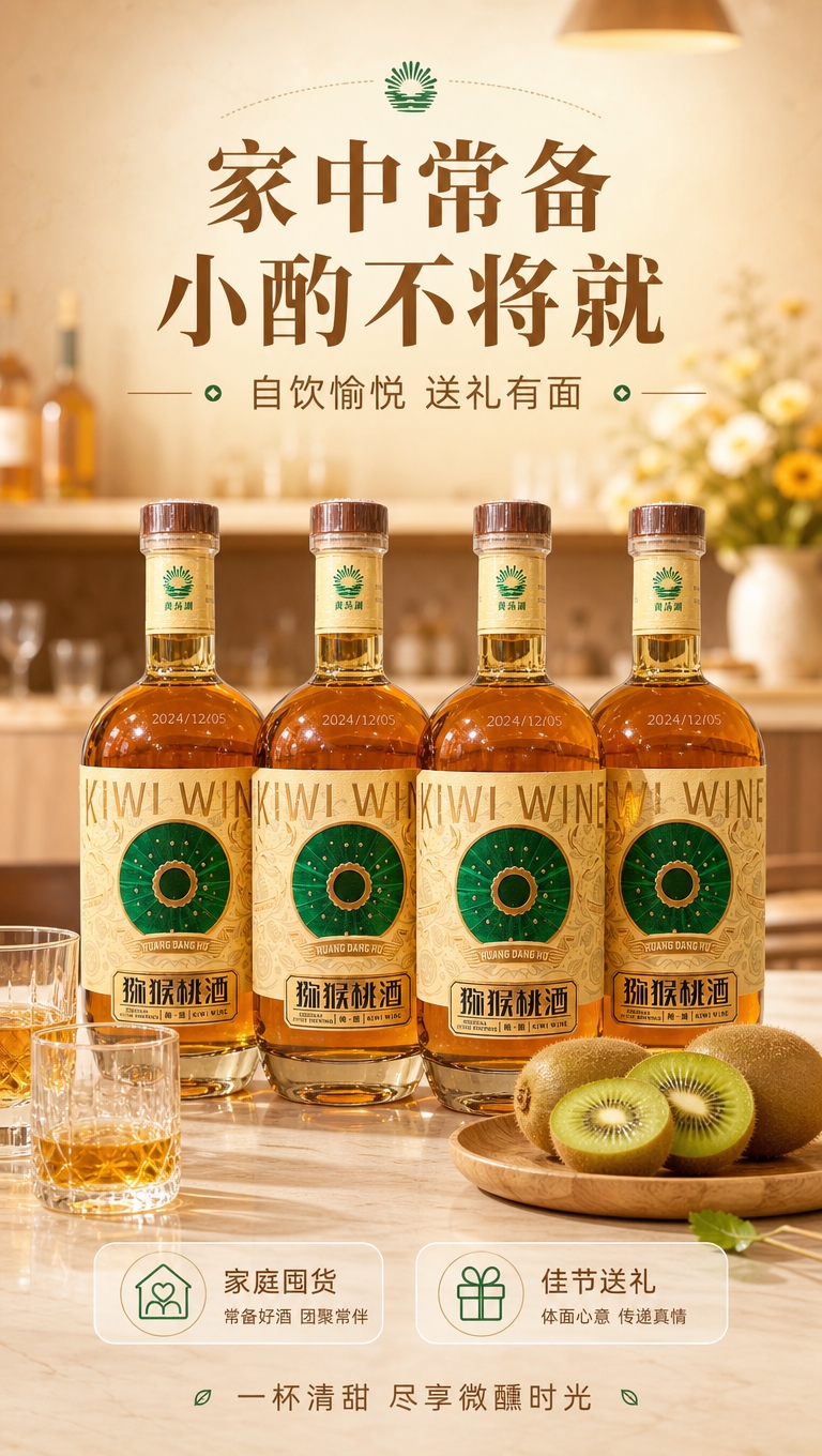 [商品] 使用【图1】黄荡湖猕猴桃酒；保留瓶身、酒液、酒标所有… - 图片创意预览