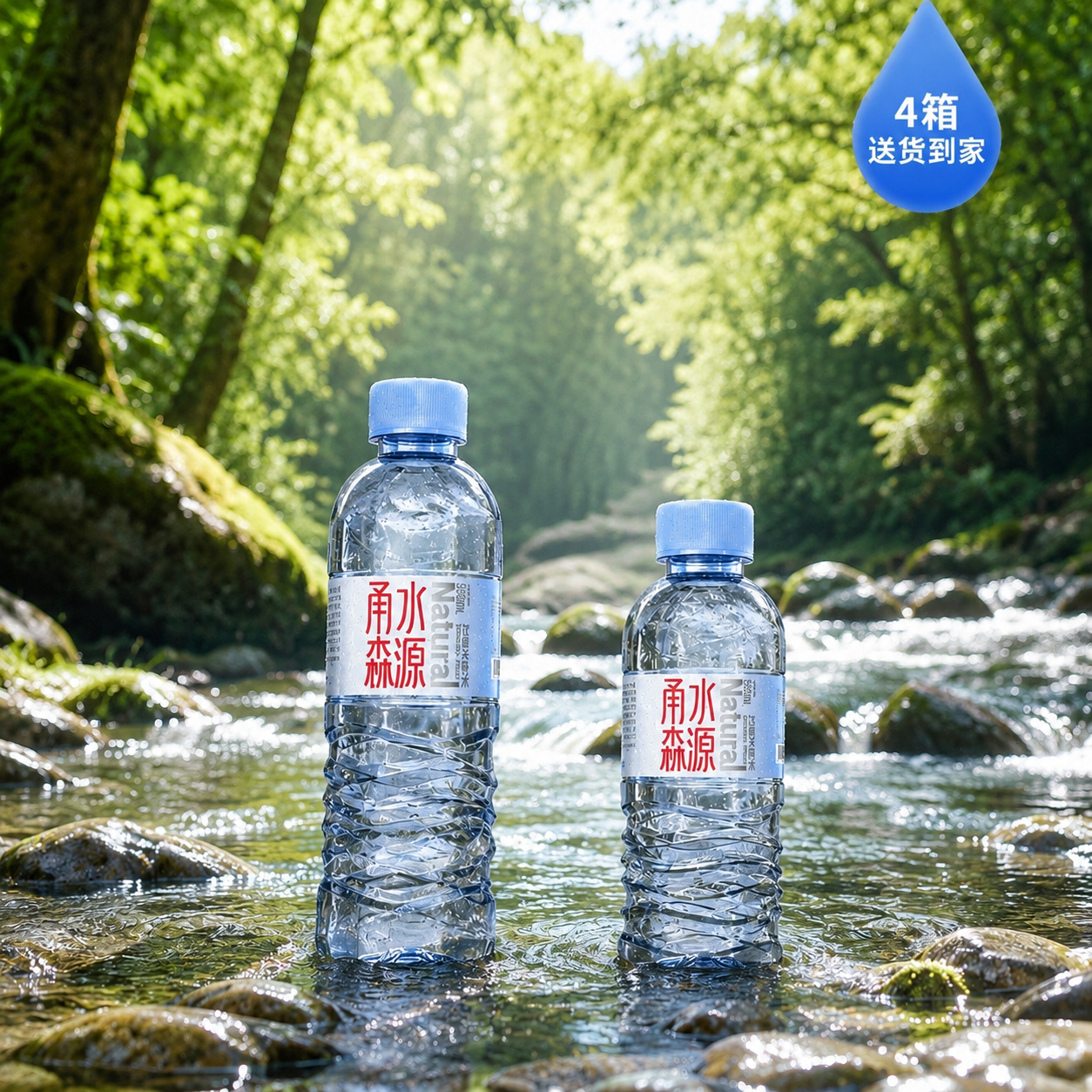 删除从左边数第一个（350mL小瓶）和第三个（5000mL大桶… - 图片创意预览