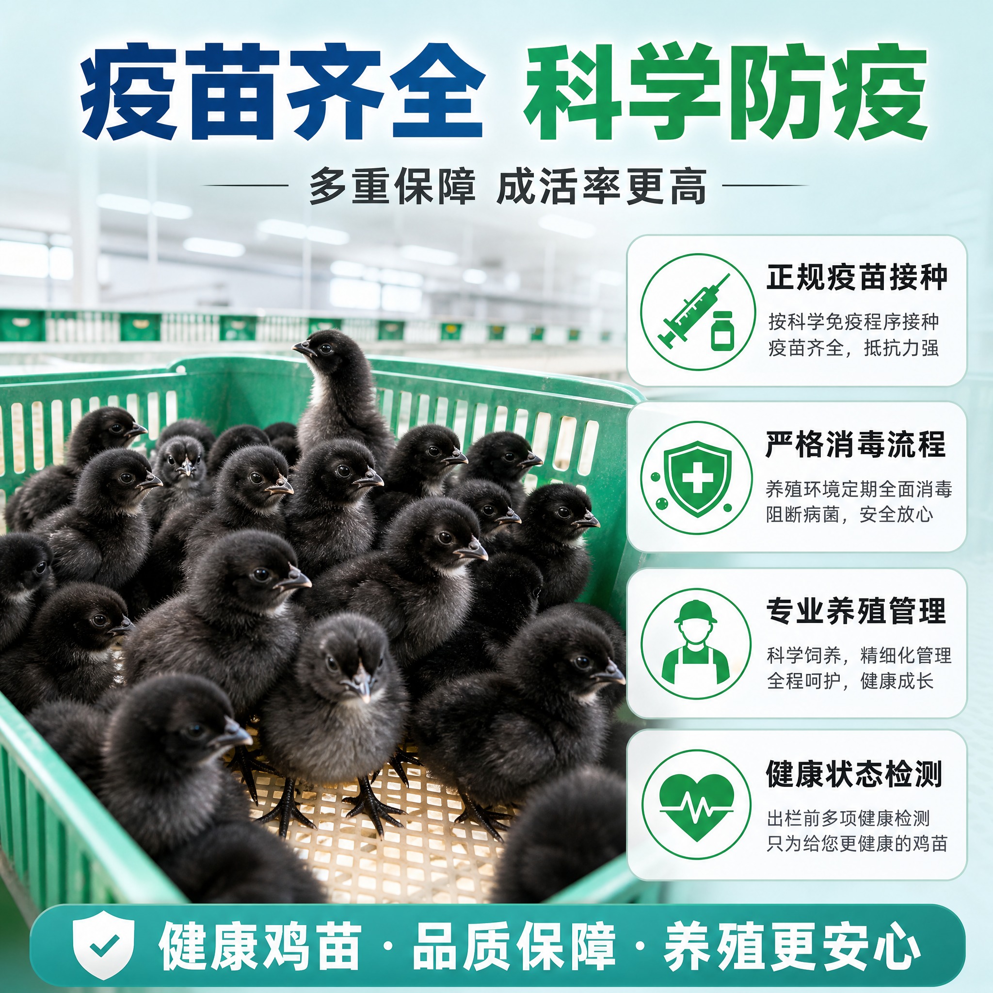 [主图-2] 核心亮点证明，主题：疫苗齐全 科学防疫 成活率高… - 图片创意预览