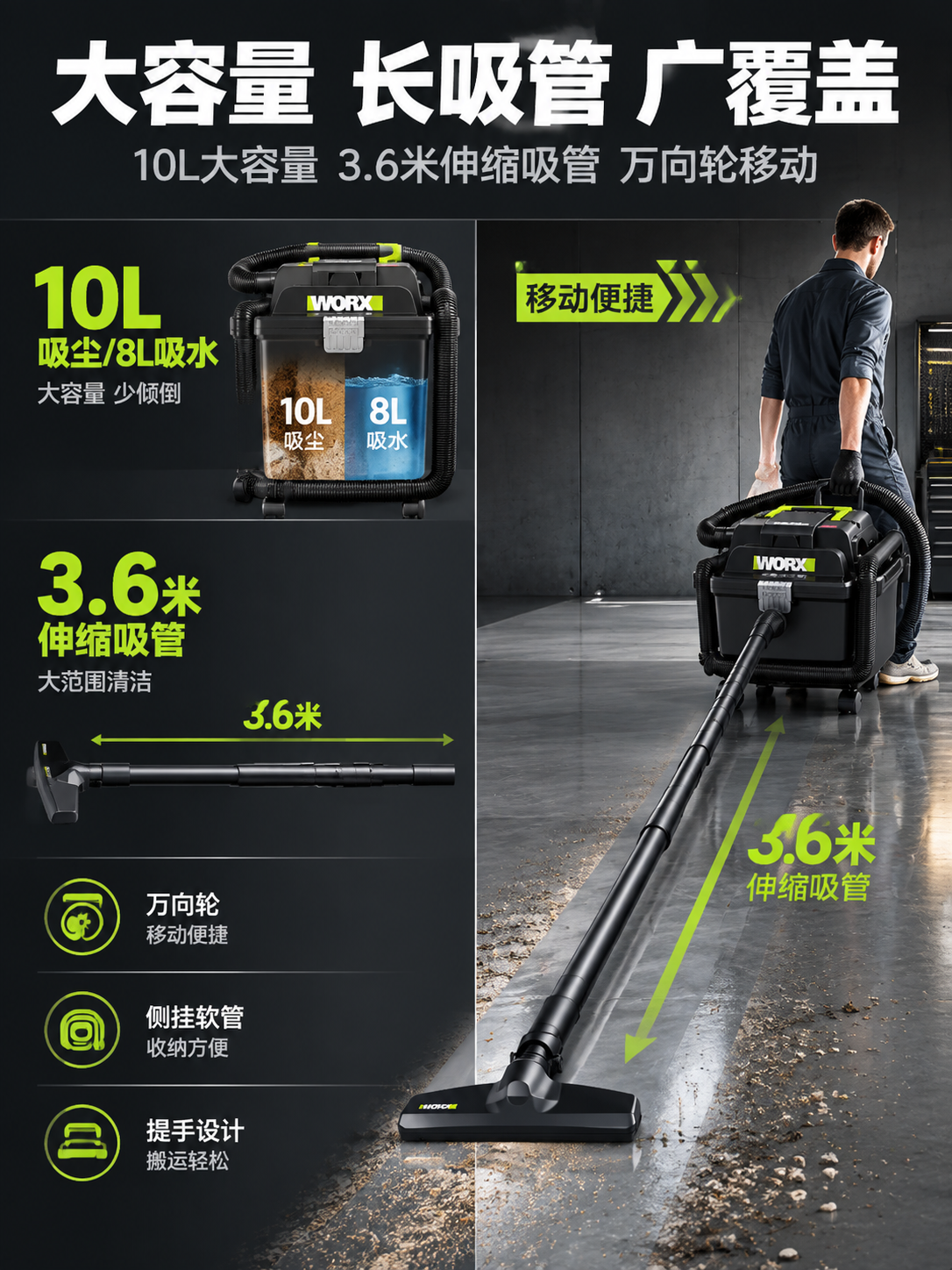 [商品] 使用【图1】威克士WU037.9 20V无刷锂电吸尘… - 图片创意预览