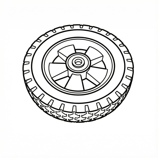 纯白底线稿，用于说明书制作。线条加粗预览效果