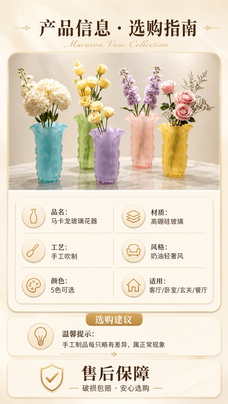 [商品] 使用【图6】马卡龙五色花瓶全家福；保留5只花瓶的造型… - 图片创意预览
