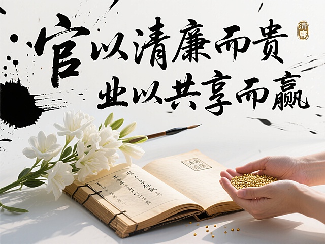 花以芳香而美，官以清廉而贵，业以共享而赢
                                                    ——综合部	赵紫云