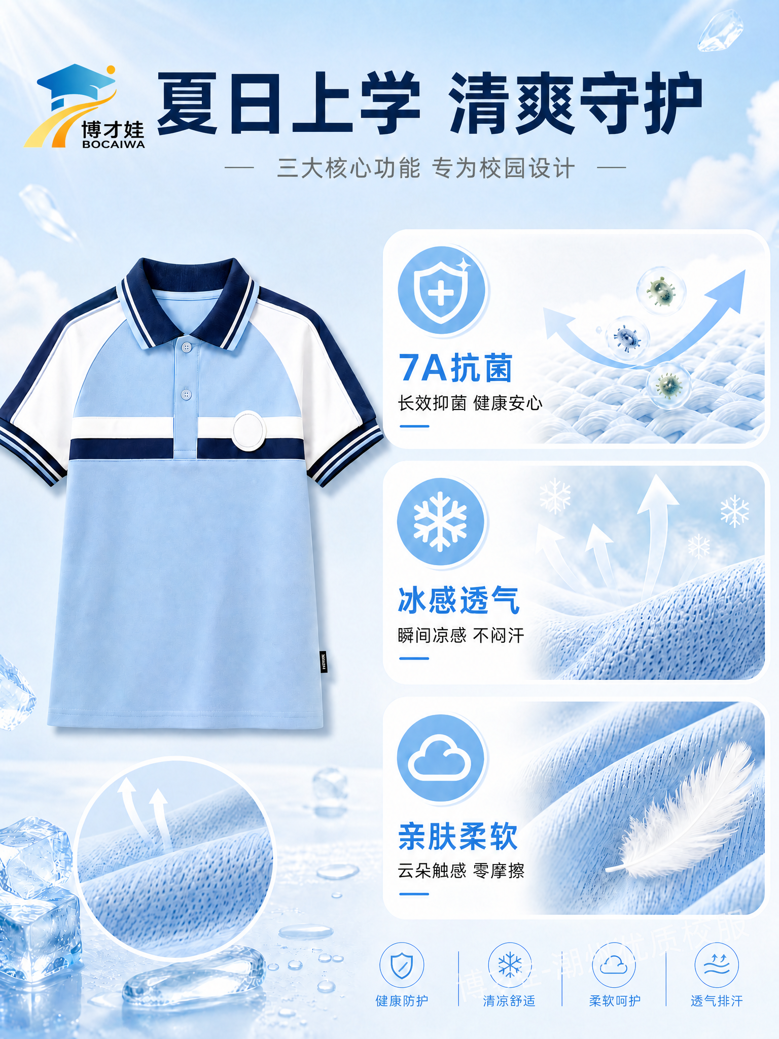 将图片左上角的logo替换为第二张图中的博才娃logo样式（蓝… - 图片创意预览