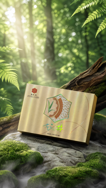 龙井茶包装盒，严格参照上传产品图 https://gdesign-dam-hz.dancf.com/36845397748459611/f174d7fb44c443bfa512ac406987b132预览效果