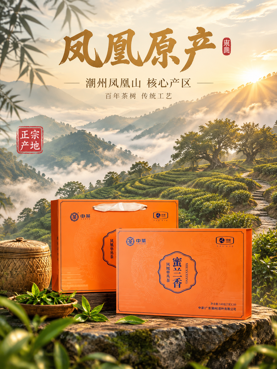 [主图-2] 产地溯源主题，核心任务是展示潮州凤凰山产地氛围，… - 图片创意预览