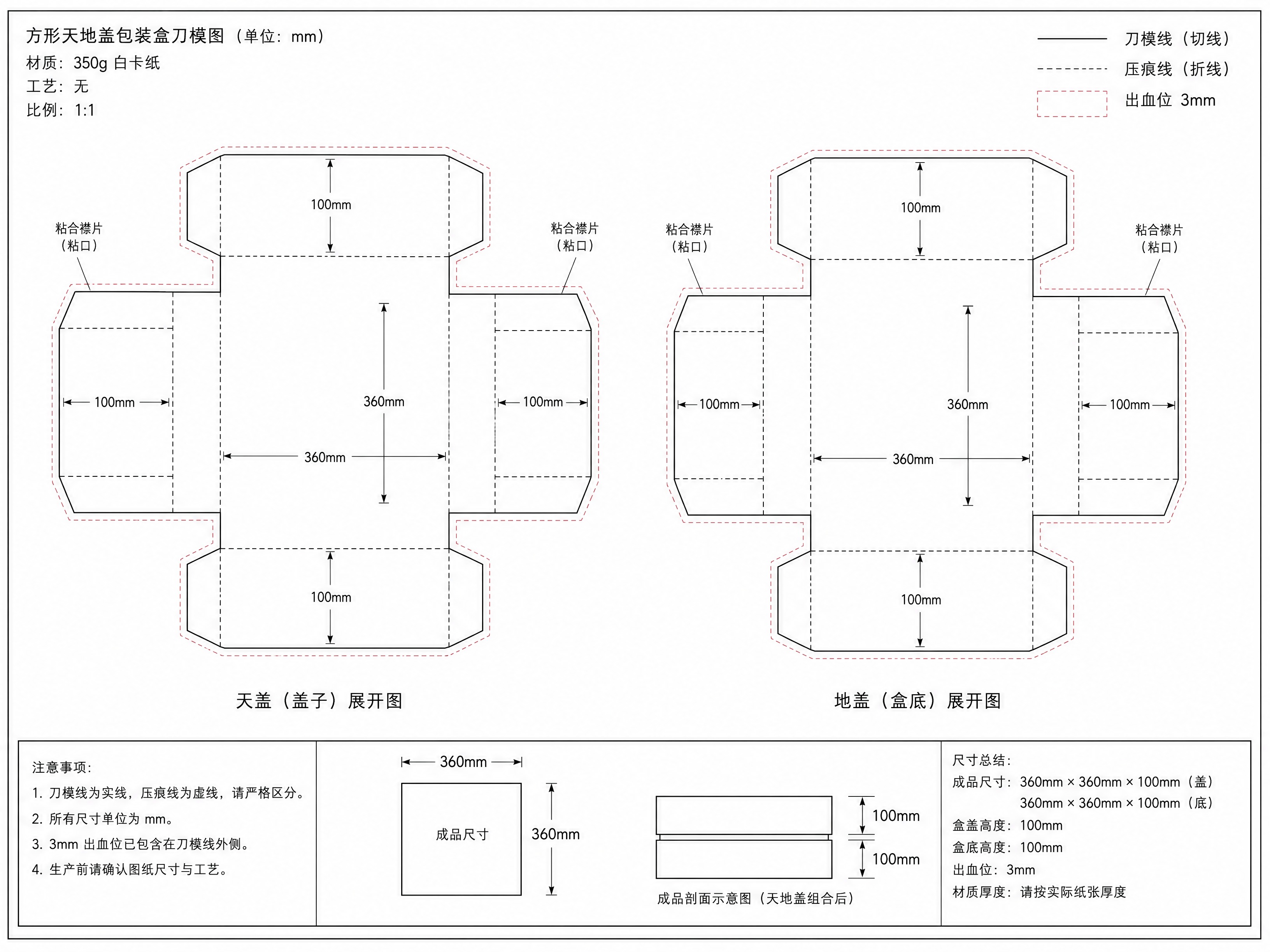 专业的包装刀模线平面展开图，技术图纸风格，白色背景，黑色细线。… - 图片创意预览