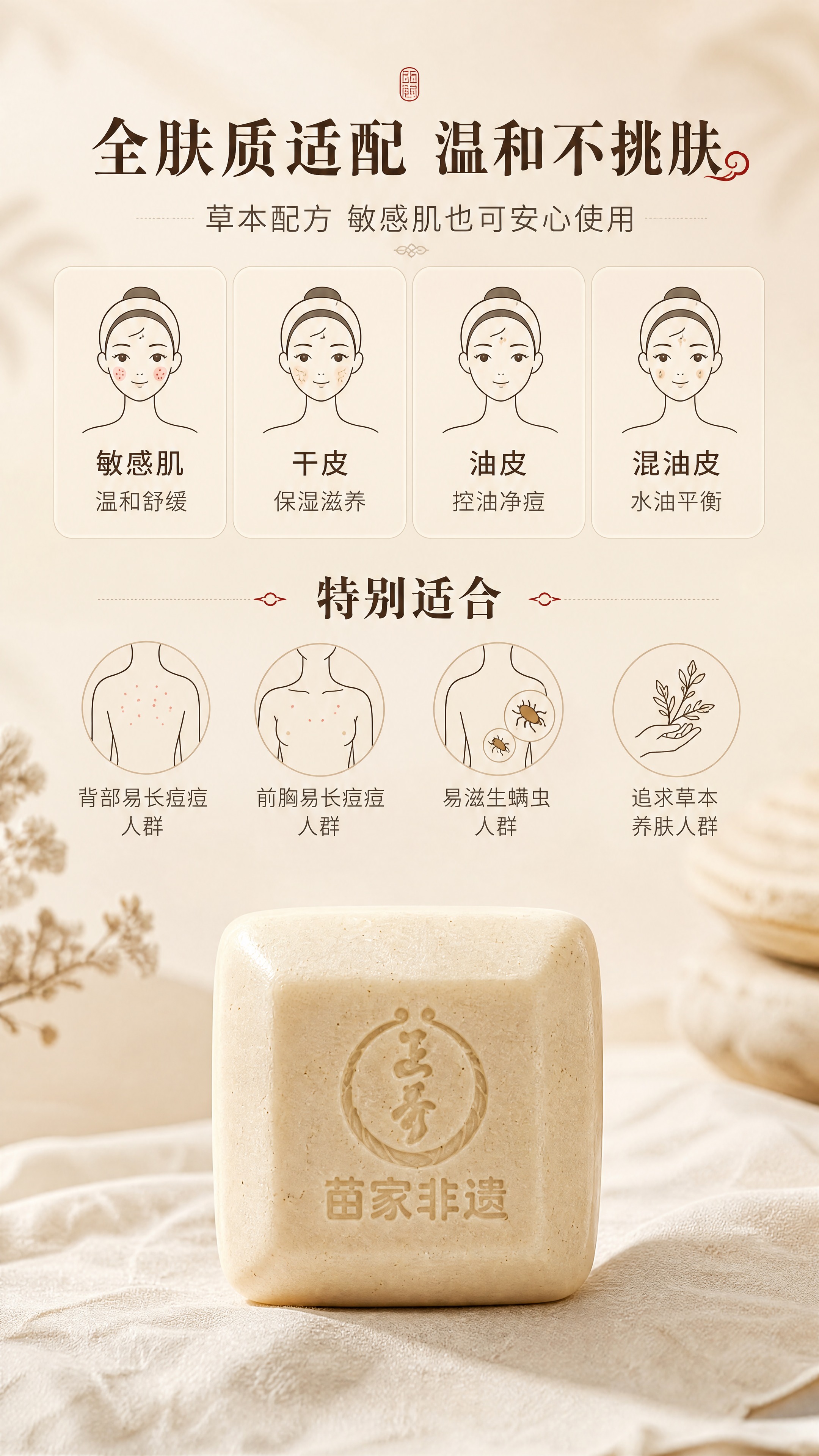 [商品] 使用【图6】正秀七白草本润肤皂皂体图；保留皂体米白色… - 图片创意预览