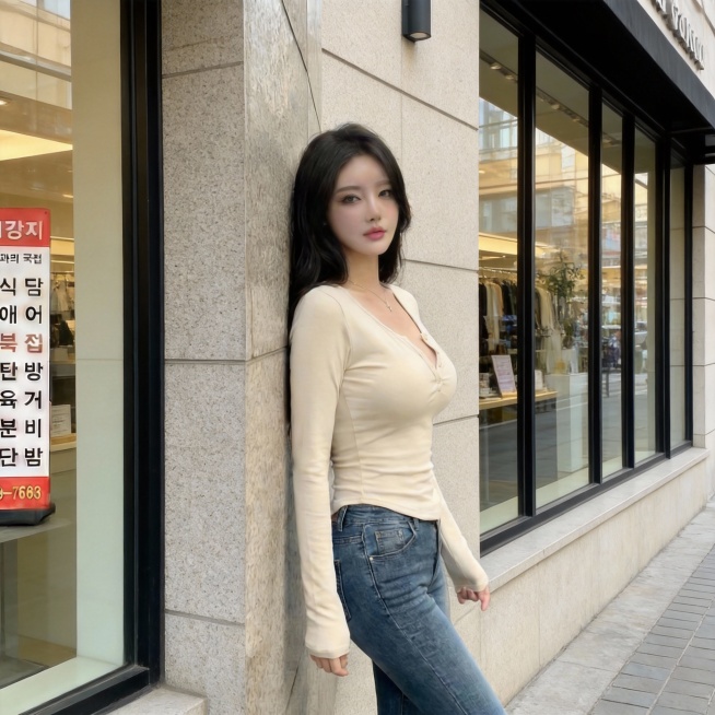 把背景换成临街商店外墙预览效果