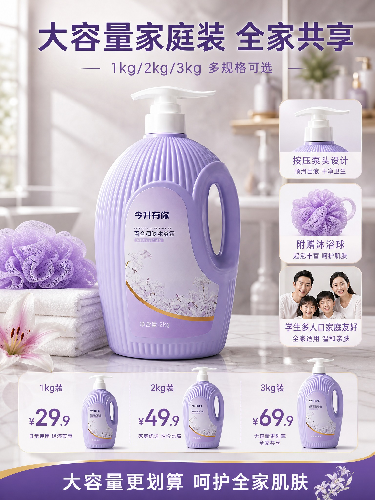 [主图-4] 大容量家庭装 全家共享主题。 [统一基调] 高级… - 图片创意预览