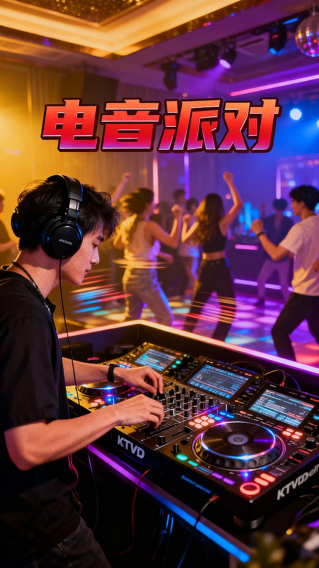 生成50张娱乐KTV的照片，图片加入一些文字