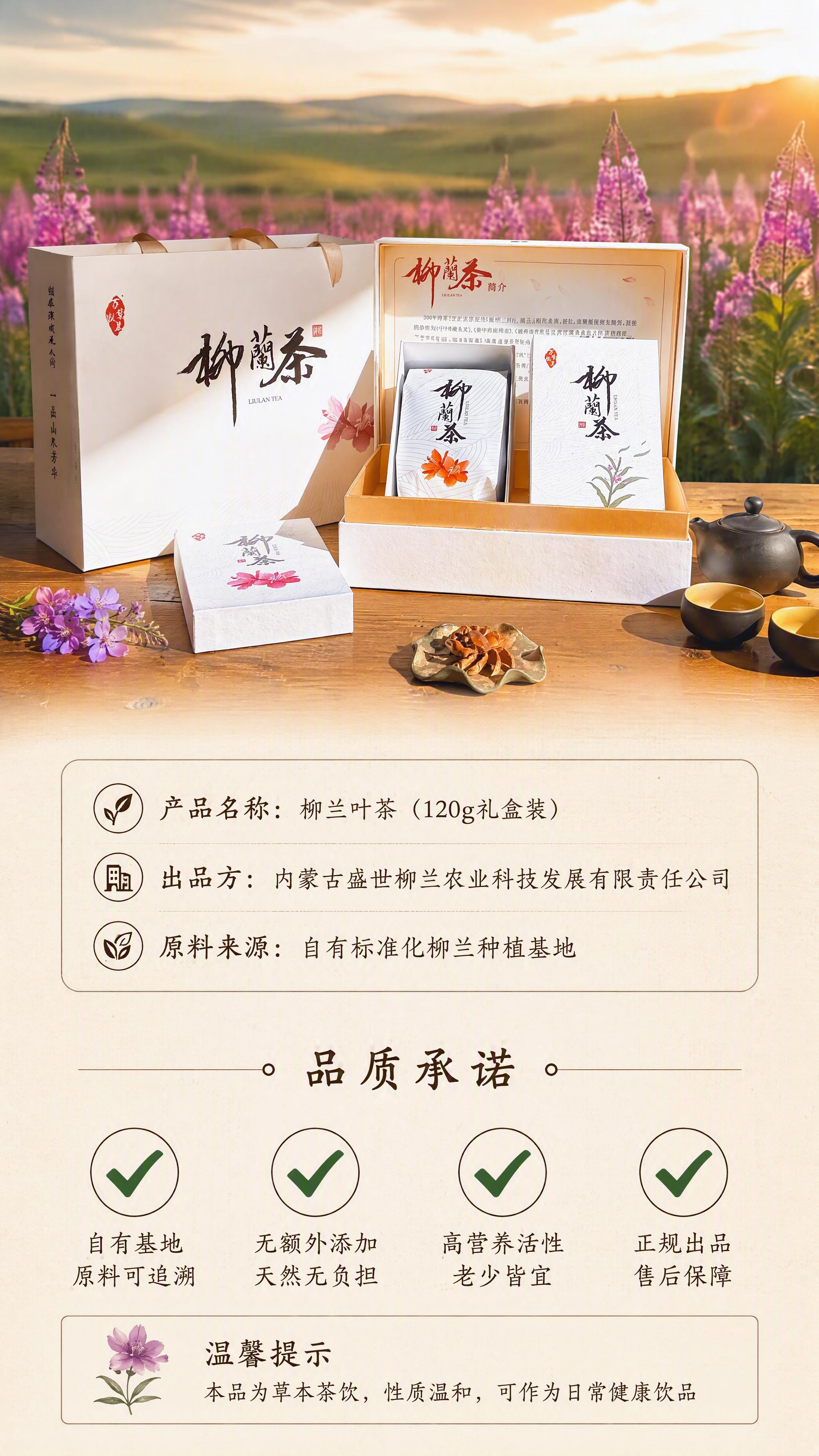 [第6张] 规格信息与品质承诺收尾页。本张使用【图3】【图4】… - 图片创意预览