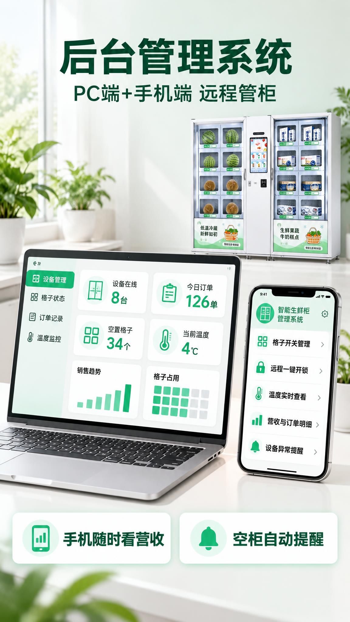 [商品] 参考【图1】智能生鲜鲜花格子柜，作为背景中的小幅环境… - 图片创意预览