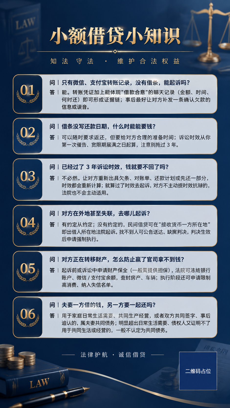 一张庄重正式的法律知识科普海报，竖版9:16比例。整体风格庄重… - 图片创意预览
