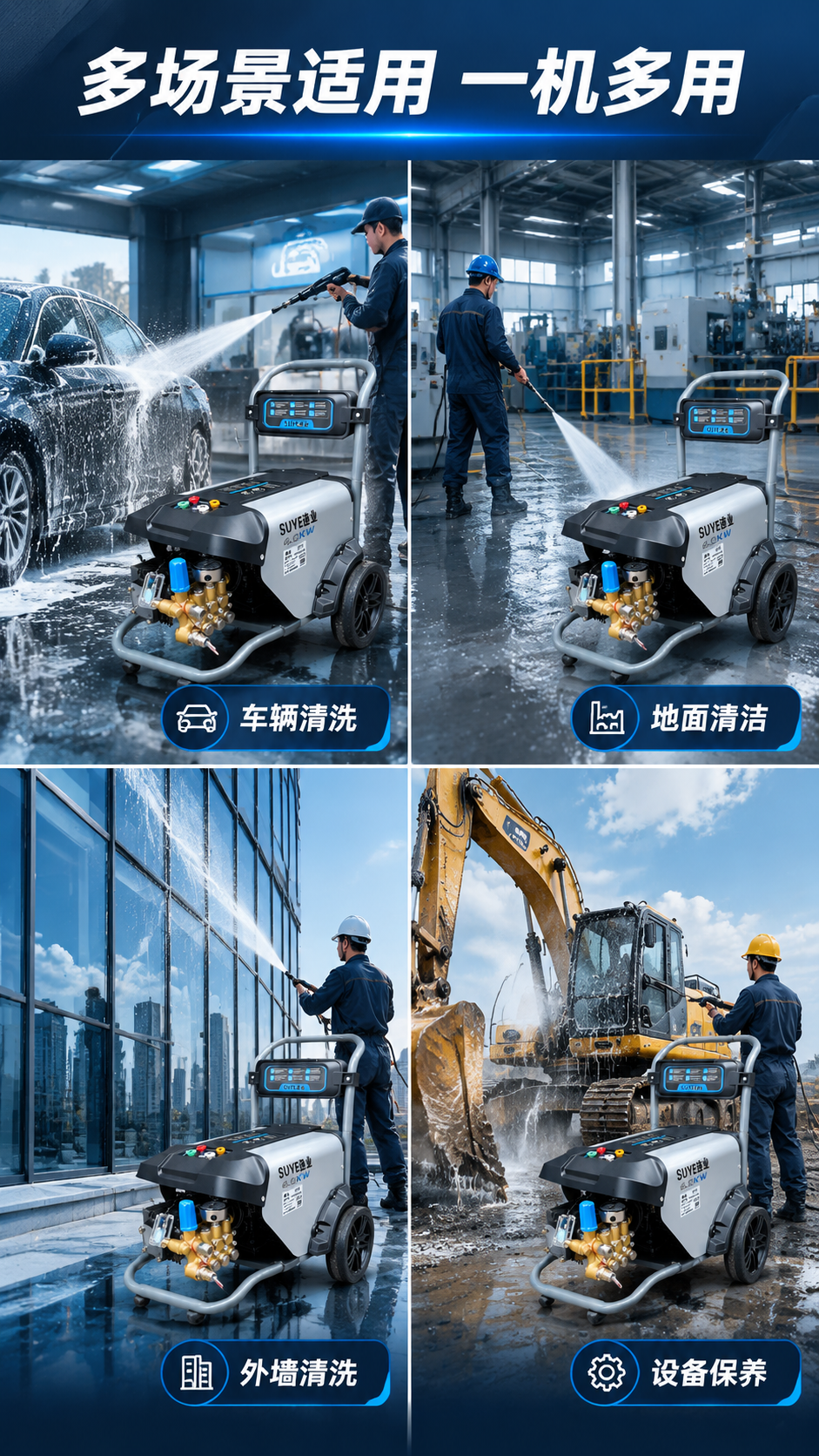 [商品] 使用【图1】速业SUYE 4.0KW商用高压清洗机；… - 图片创意预览