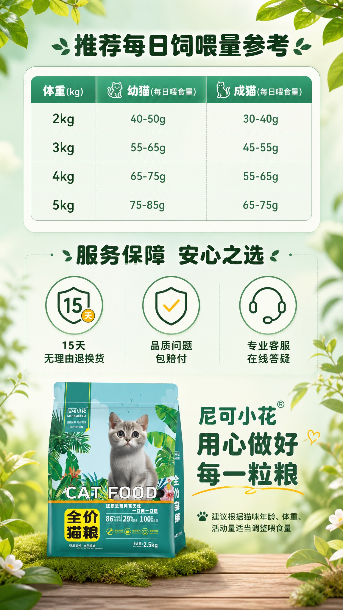 [商品] 使用【图1】尼可小花全价猫粮袋装产品；保留包装袋所有… - 图片创意预览
