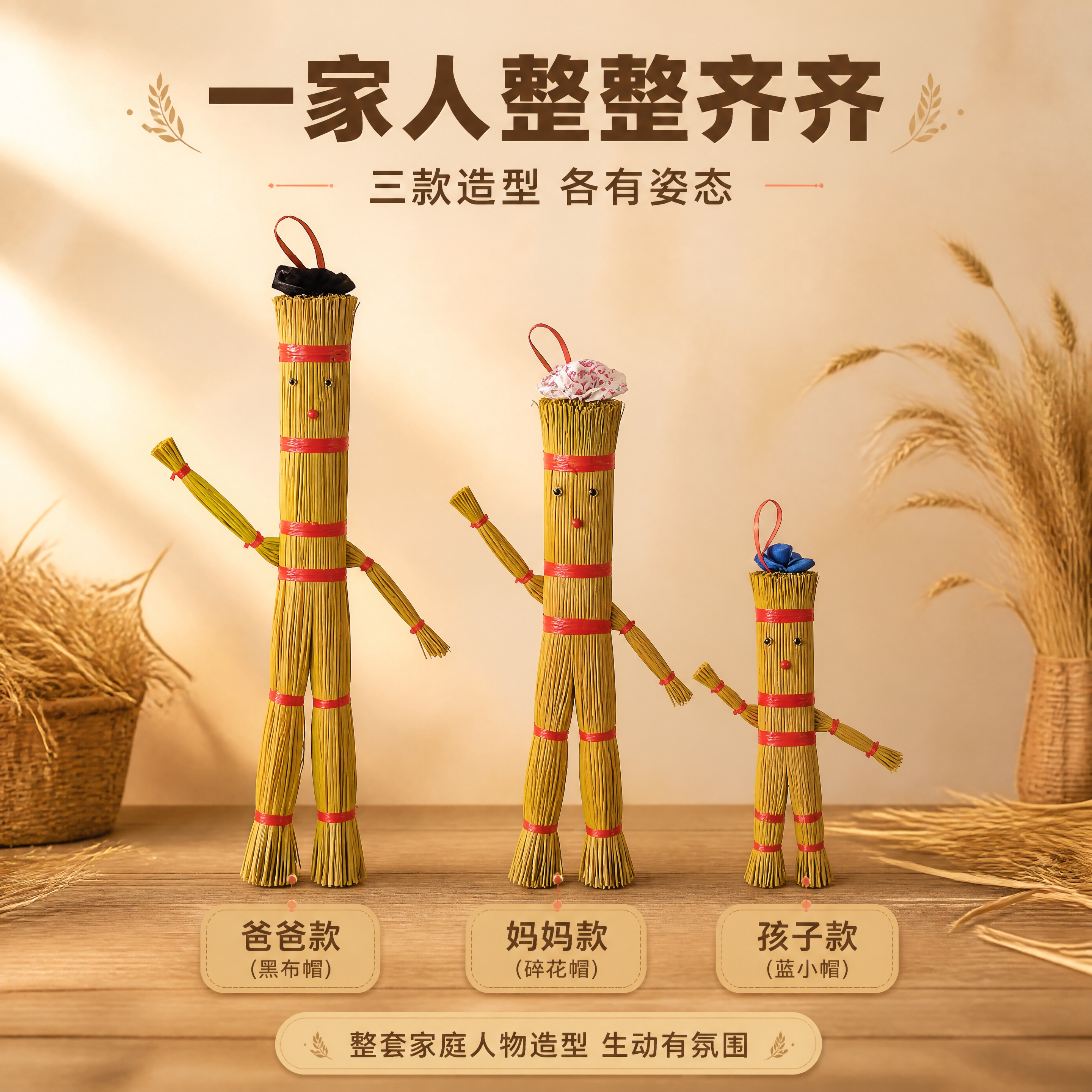 [商品] 使用【图1】【图2】【图4】【图5】糯草人一家各成员… - 图片创意预览