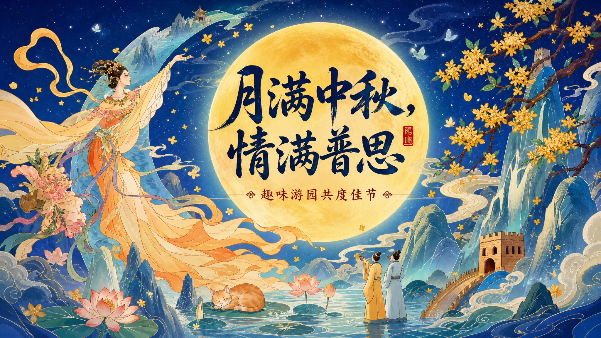参考图的国风插画风格、版式骨架、构图和配色体系，重新绘制画面内… - 图片创意预览