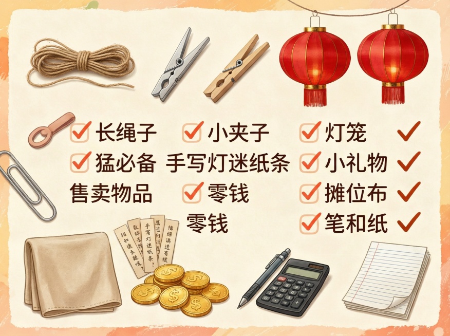 将所有物品替换为真实照片风格，保留原清单布局和文字预览效果