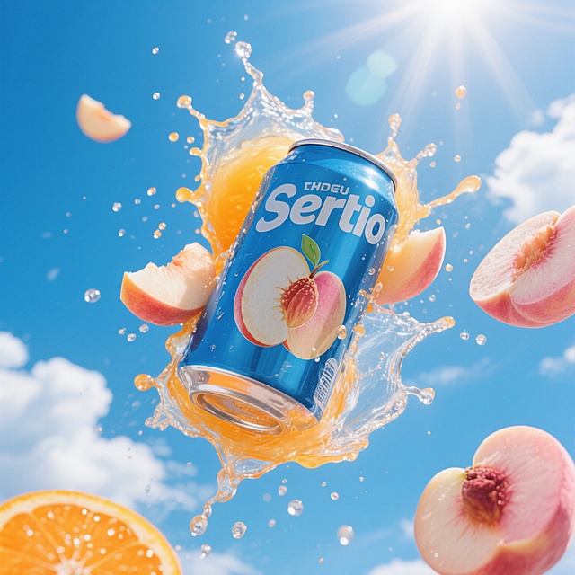 3D轻拟物风设计，清爽感果汁飞溅，夏日清凉主题。