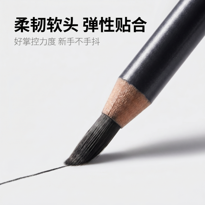 使用电商主图技能生成6张比例1:1的电商主图，适配平台为，商品为「图片1」「图片1」「图片1」「图片1」，商品卖点为防水防油不晕染速干成膜，出汗出油不脱妆，告别熊猫眼。  2.出墨流畅不断墨出水均匀顺预览效果