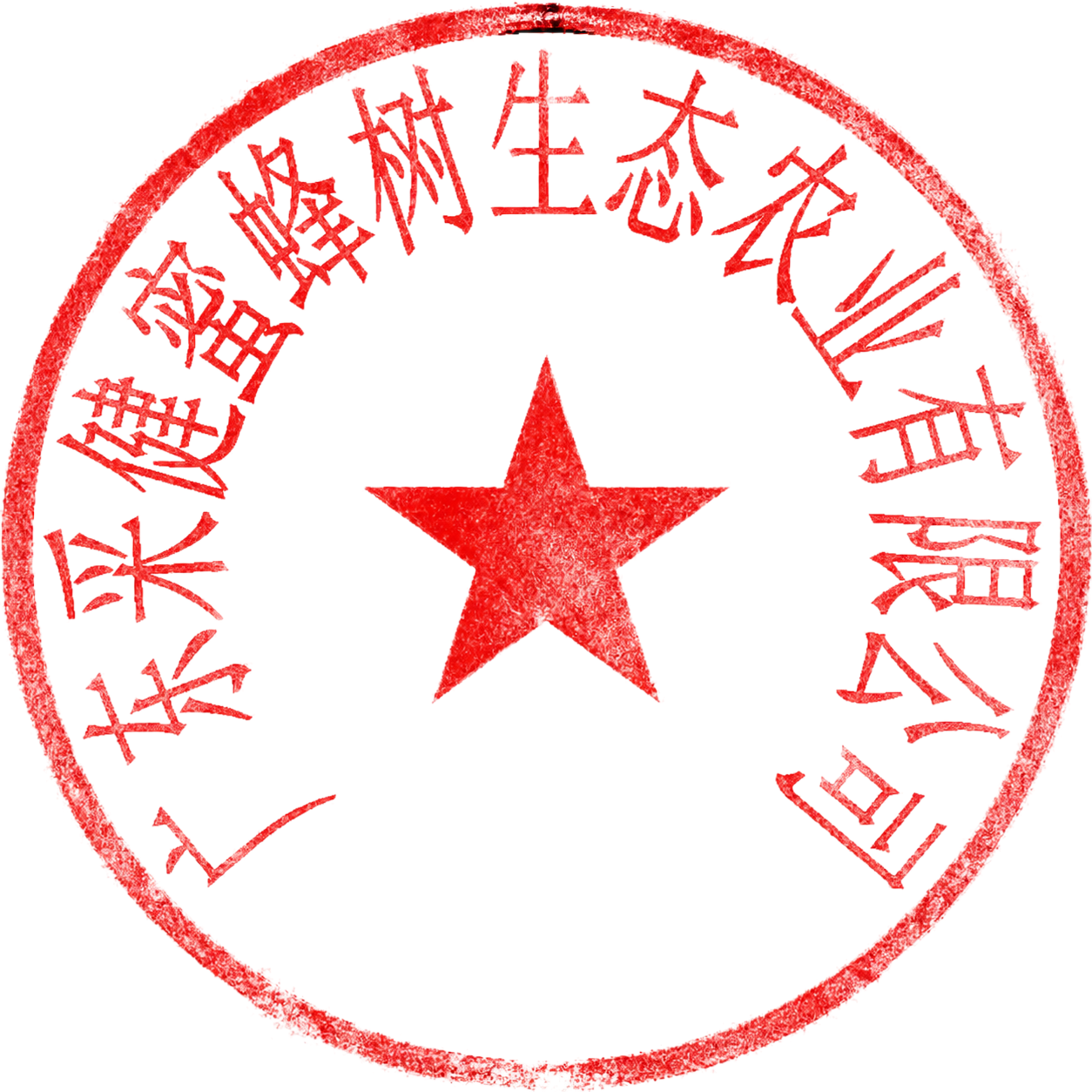 将这枚红色公章处理成真实的盖章效果，印泥质感，边缘有轻微的不均… - 图片创意预览