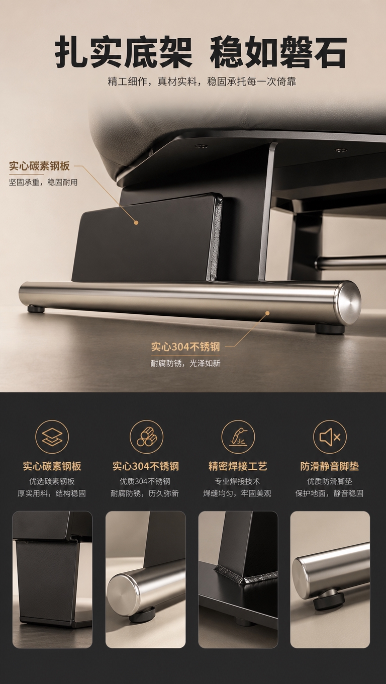 [商品] 使用【图1】D2519黑色超纤皮休闲椅；保留碳素钢黑… - 图片创意预览