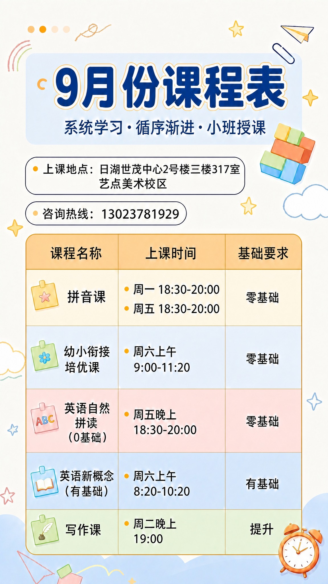 基于参考图修改，将写作课那一行的基础要求从"零基础"改为"提升… - 图片创意预览