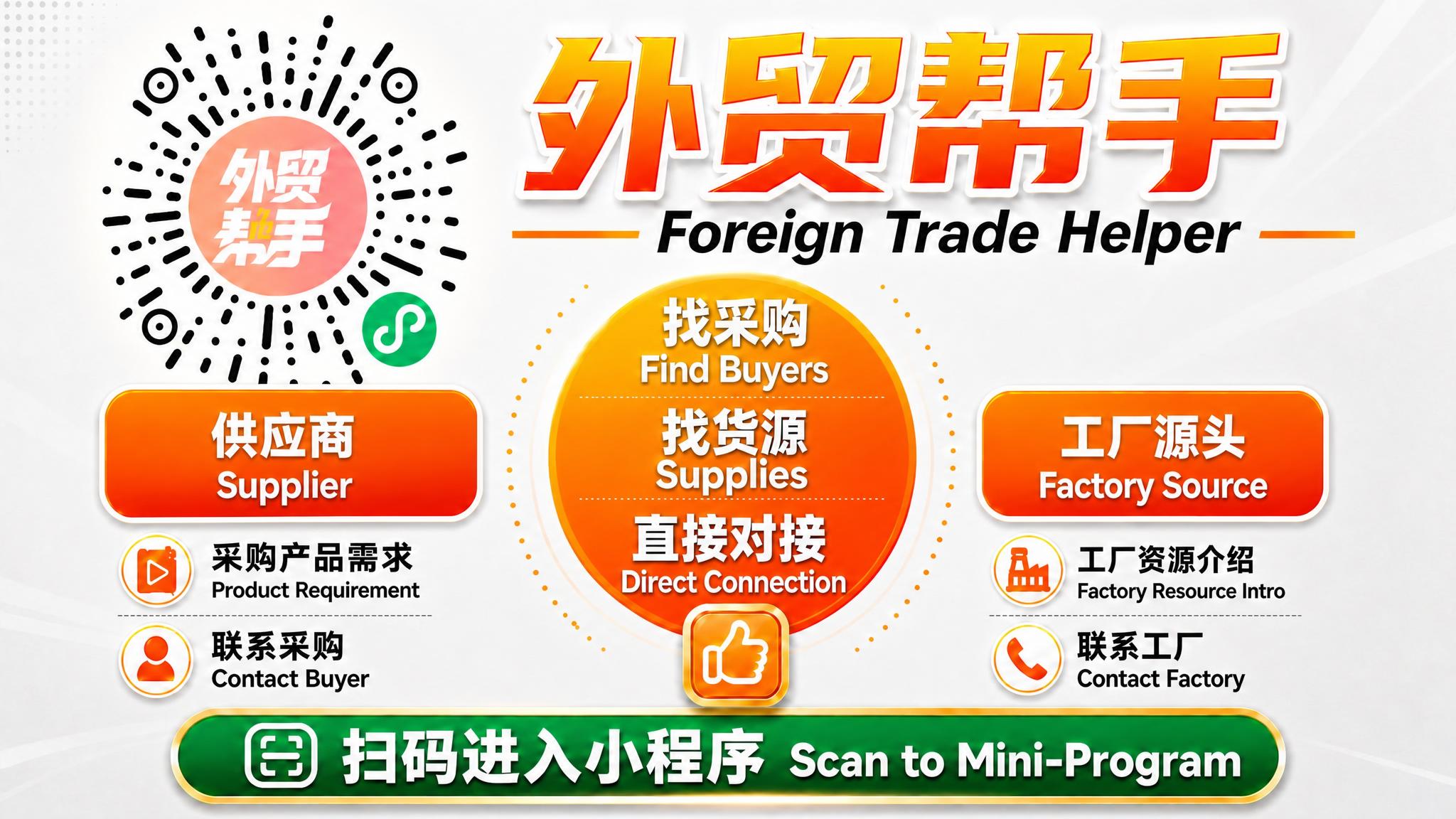 基于参考图修改：将左侧橙色按钮中的文字“帮您对接工厂货源 Co… - 图片创意预览