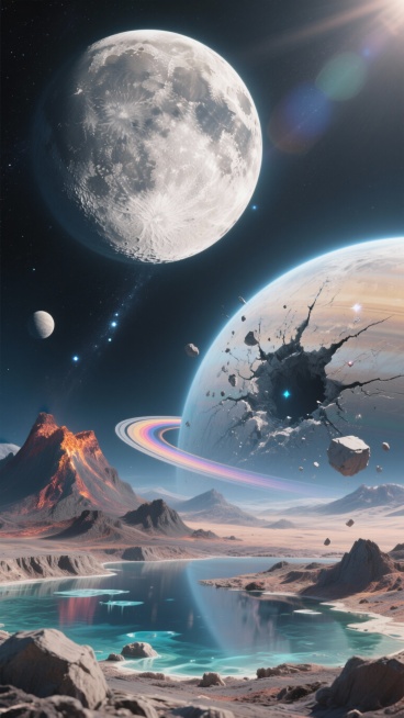 帮我生成20张关于月亮或者星球的图片预览效果