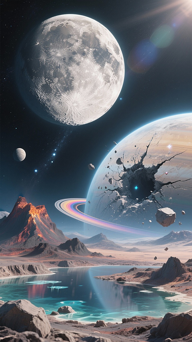 帮我生成20张关于月亮或者星球的图片