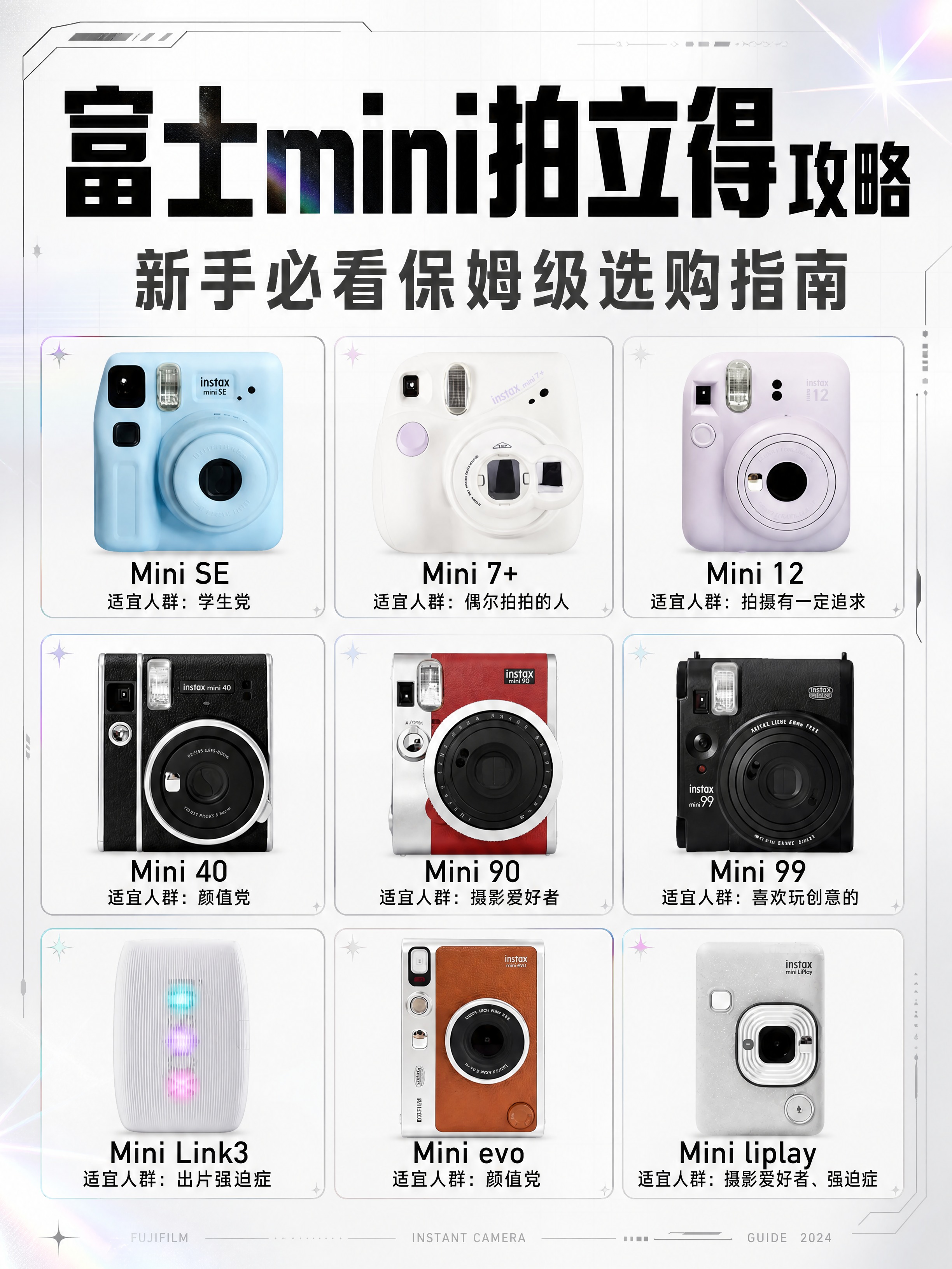 小红书笔记大字封面，配图大字，杂志海报风+科技镭射感，黑白浅色… - 图片创意预览