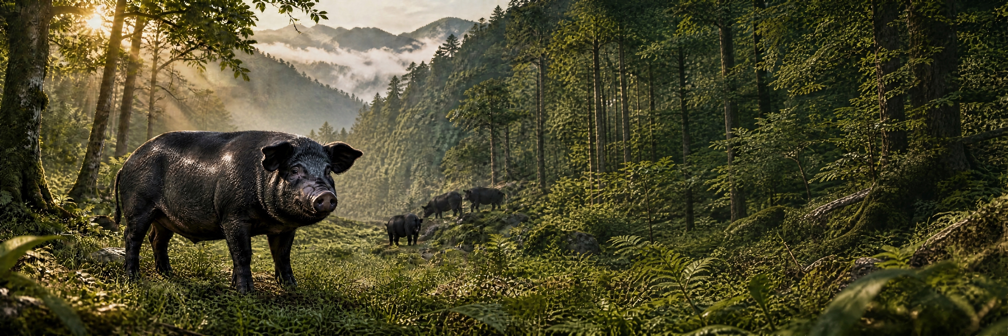 提取画面左侧的山林底图场景，去除所有文字、标题、副标题、卖点图… - 图片创意预览