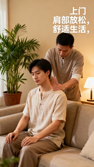 生成50张上门推拿图片，图片可以加一些文字预览效果