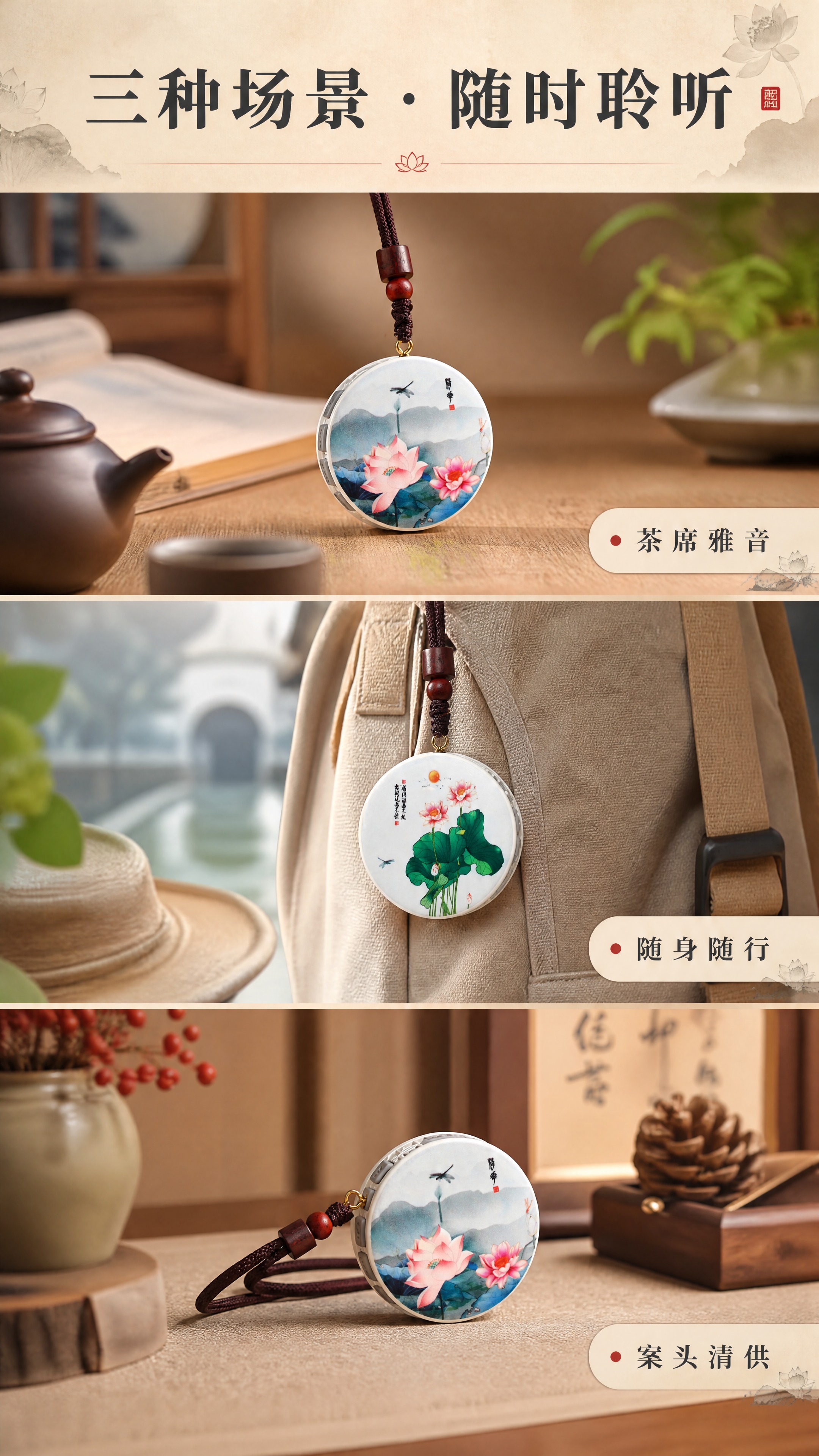 [商品] 使用【图5】荷季山水款、【图6】粉荷红日款荷花蓝牙音… - 图片创意预览