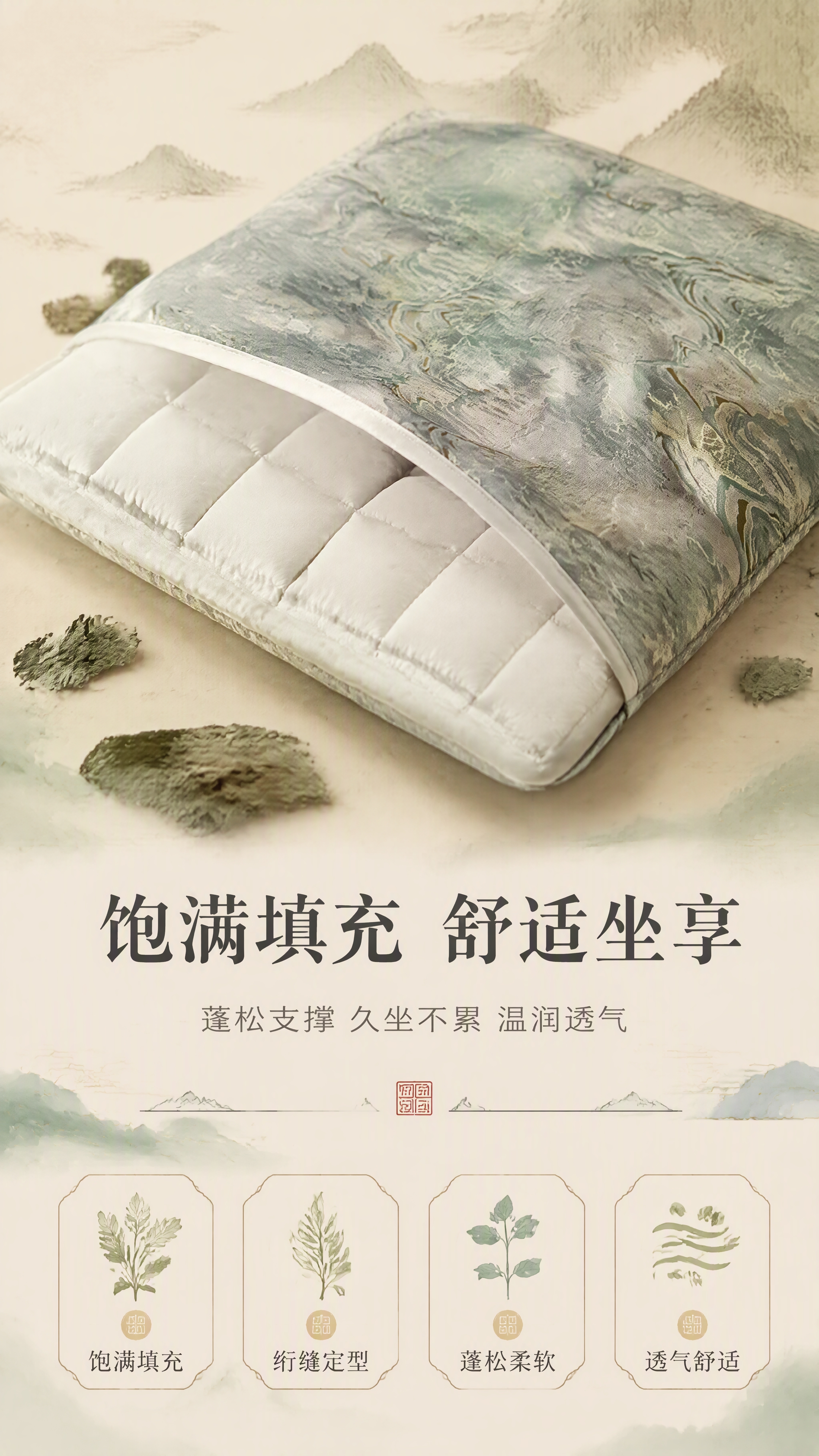 [商品] 使用【图4】新中式锦缎坐垫（展示内部填充面）；保留外… - 图片创意预览