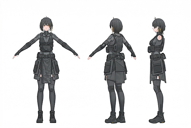 将角色服装修改为偏向现代机能风格