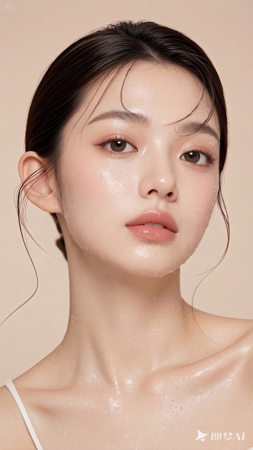 在人物脸部添加自然的水雾效果，保留原图整体风格和人物特征不变预览效果