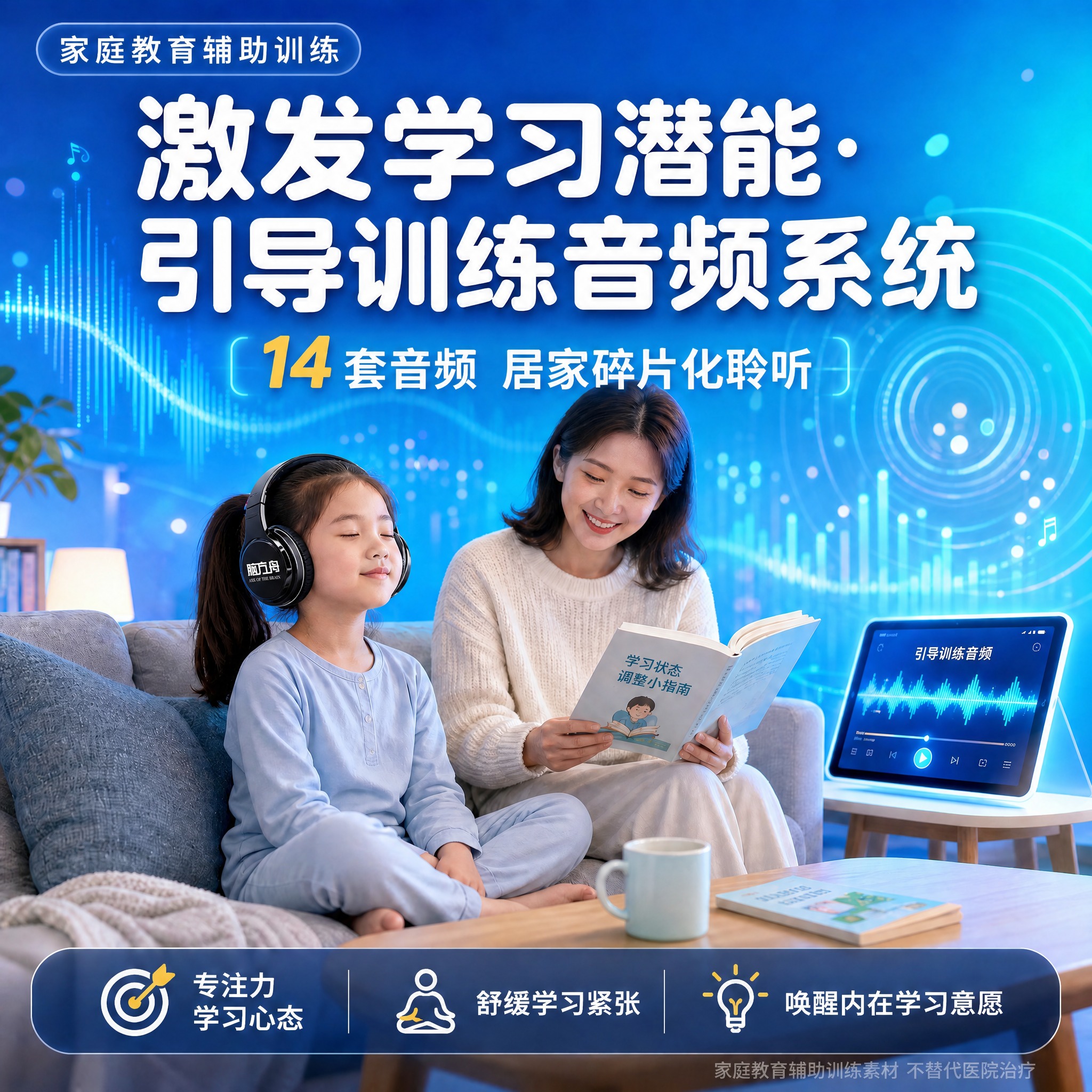 将图中坐在沙发上戴耳机聆听的女孩头上佩戴的头戴式耳机，替换为参… - 图片创意预览