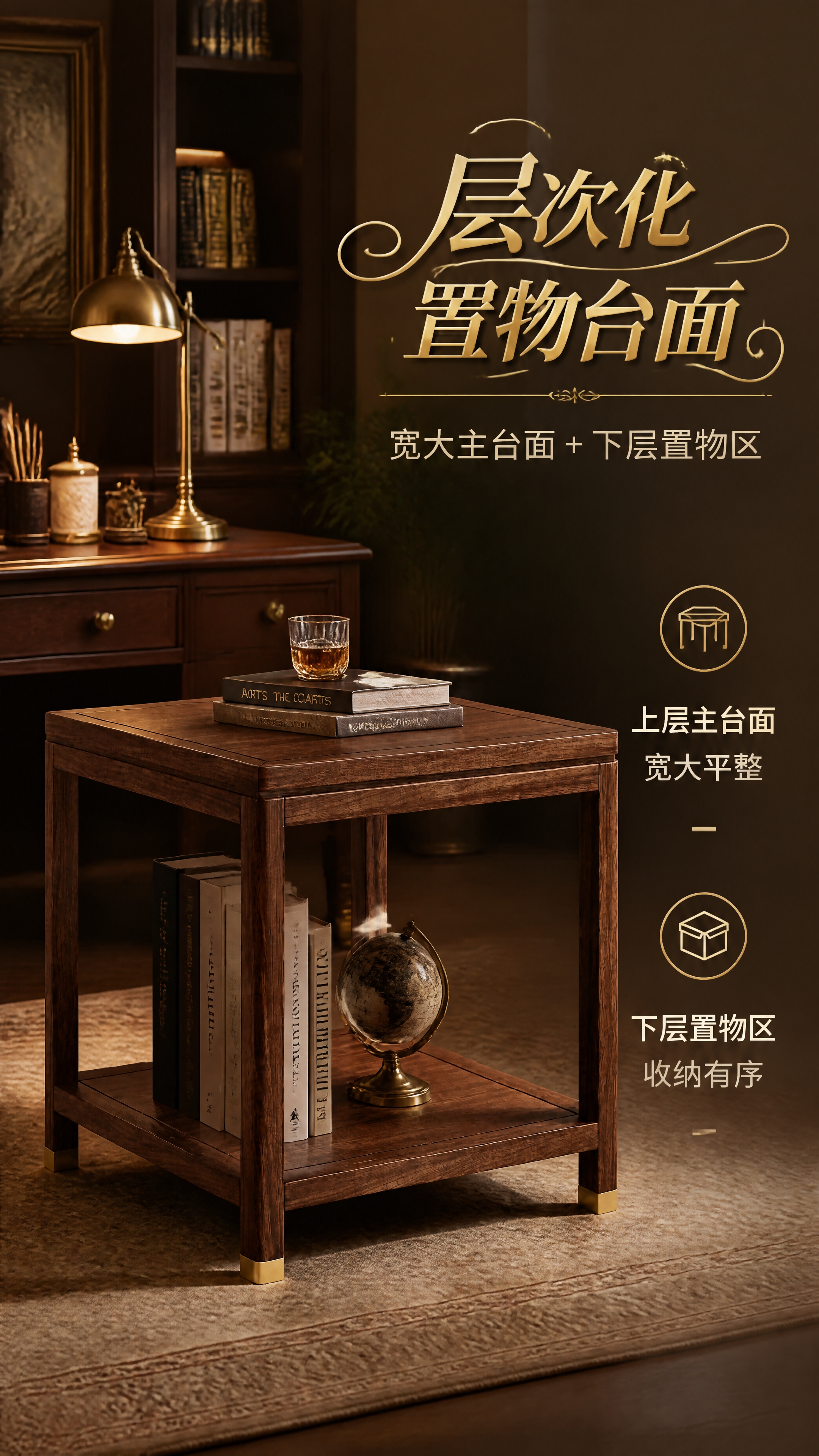 [第2张] 核心卖点页-层次化置物台面设计总览。本张使用【图1… - 图片创意预览