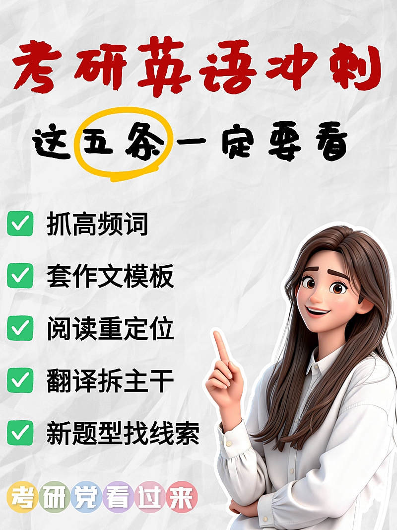 考研英语小红书封面